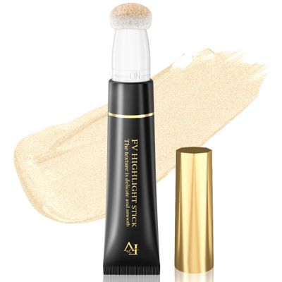 FV Liquid Highlighter Makeup, Lightweight, Buildable &amp; Shimmer Finish Beauty Wand, Multiuse Face Highlighter Stick for Glowing Skin, Vegan &amp; Cruelty-Free, 01 Starlight