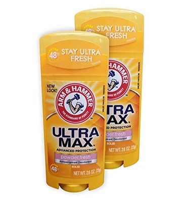 Arm &amp; Hammer Ultramax Invisible Solid Powder Fresh Antiperspirant &amp; Deodorant-2.6 oz, 2 pack