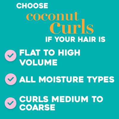OGX Locking  Coconut Curls Air Dry Cream, No Parabens, 6 oz