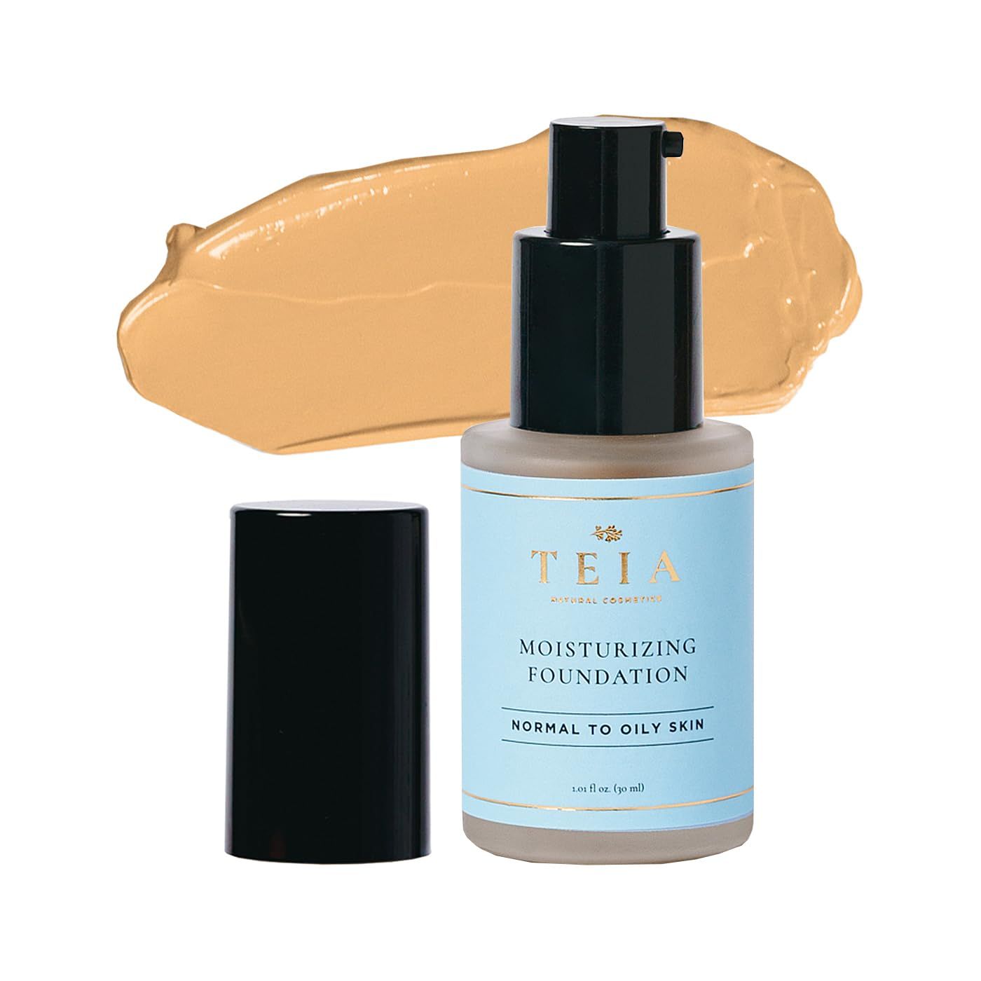 TEIA Cosmetics - Moisturizing Light Coverage Foundation, Natural Finish. Non-toxic, vegan, cruelty-free. (GOLDEN)