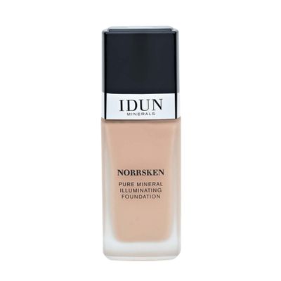 IDUN Minerals Liquid Norrsken Foundation - Silky Smooth Coverage - Luminous, Dewy Finish for Dry and Dull Skin - Water Resistant and Vegan Makeup - 212 Ingrid - Medium Cold - 1.01 oz
