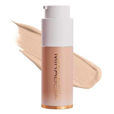 Mirabella Invincible For All HD Liquid Foundation - Anti-Aging Full Coverage Liquid Face Makeup - Moisturizing, Hydrating &amp; Lightweight Foundation for All Skin Types (Light L90)