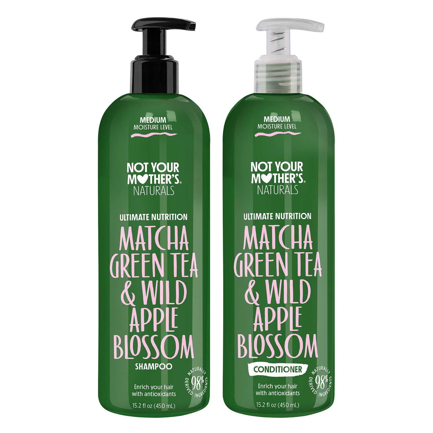 Not Your Mother&#39;s Naturals Essential Nourish Shampoo &amp; Conditioner Set - 15.2 fl oz - Sulfate-Free Hair Products - Matcha Green Tea &amp; Apple Blossom