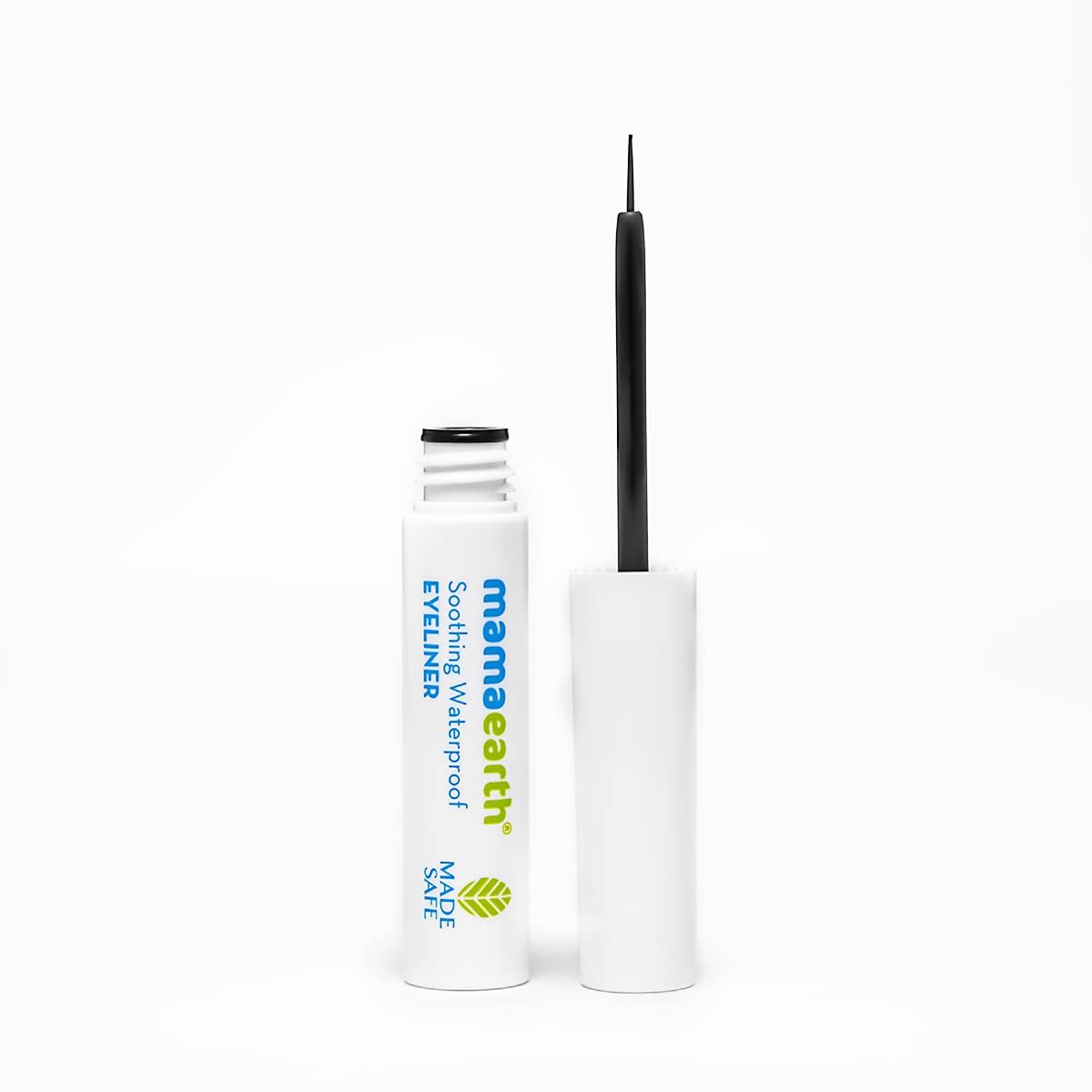 MAMAEARTH Soothing Waterproof Eyeliner | 10 Hour Long Stay | Nourishing with Almond &amp; Castor Oil | Smudge Proof &amp; Quick-Drying Formula | 0.12 Fl Oz3.5ml