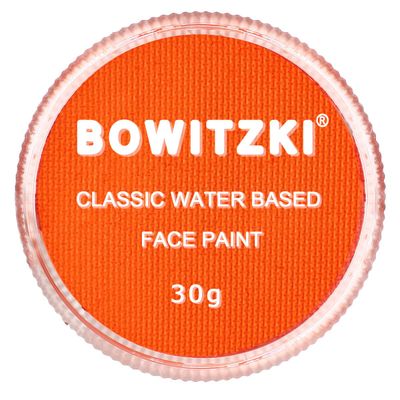 Bowitzki 30g Professional Face Paint Body Paint Water Based Face painting Makeup Safe for Kids and Adults Split Cake Single Color (Saffron)