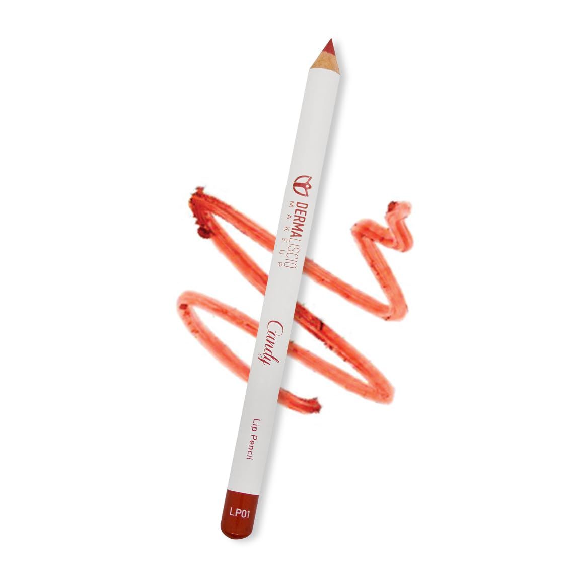 DERMALISCIO Creamy Lip Liner | Matte Water-Resistant Lip Liner Pencil Available in 5 Colors, Long Lasting Lip Liner or Lipstick Finish, with Natural waxes (Candy LP01)