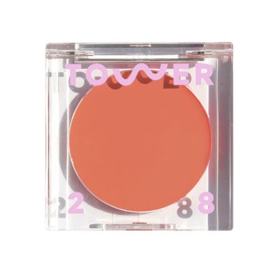 Tower 28 Beauty BeachPlease Cream Blush for Cheeks and Lips - Multi-Purpose Lip and Cheek Tint in Sun-Kissed Peach Blush - for Sensitive Skin - Color RUSH HOUR, Luminous Finish