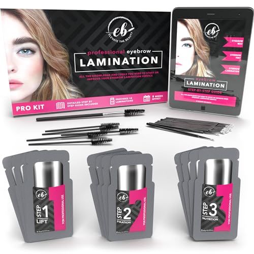 Elevate the Beauty Professional Brow Lamination Kit | Eyebrow Lamination Kit for Professional or DIY Use at Home | Easy to Use | Brows Brushes Added