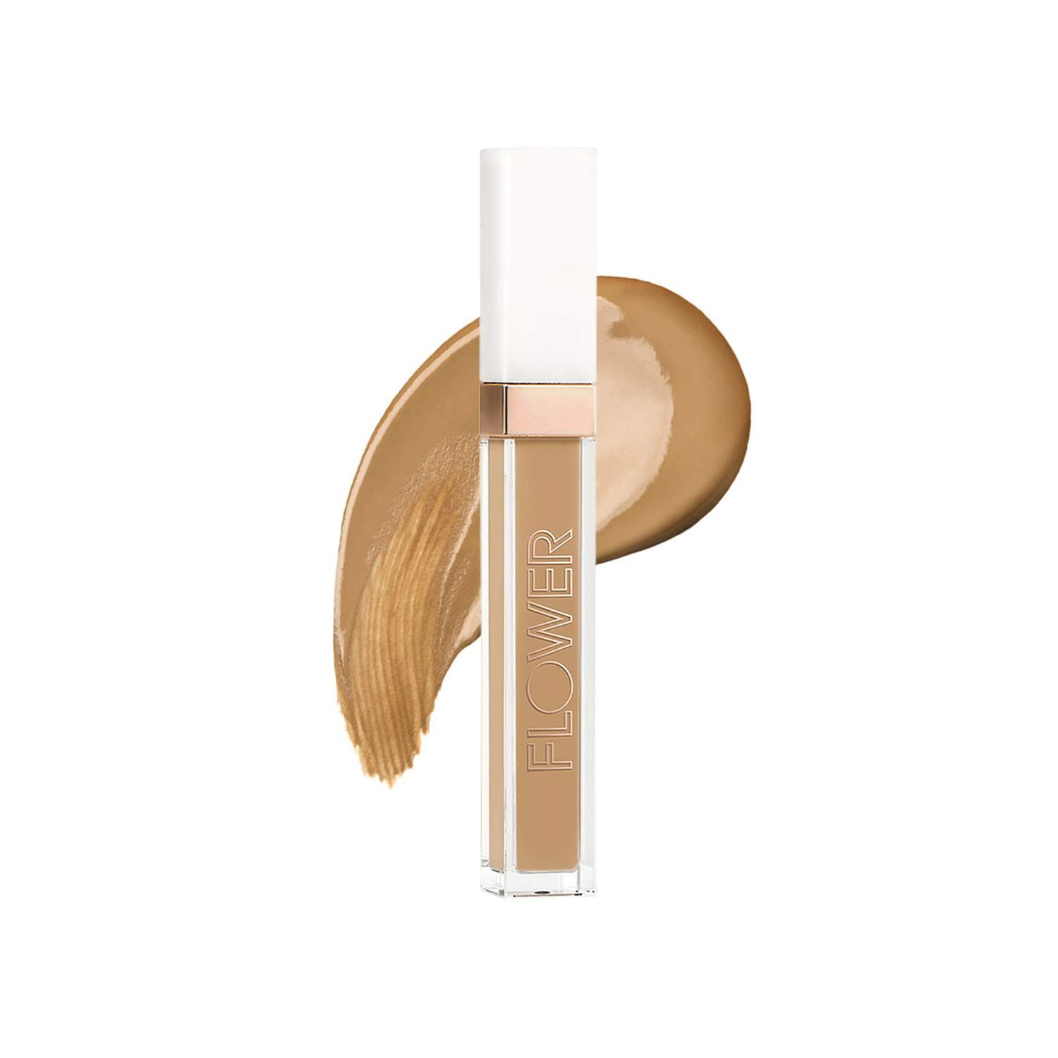 FLOWER BEAUTY By Drew Barrymore Light Illusion Full Coverage Concealer - Diffuse Dark Under Eye Circles  Blurs Blemishes - Weightless Formula  Crease Proof Makeup (Deep)