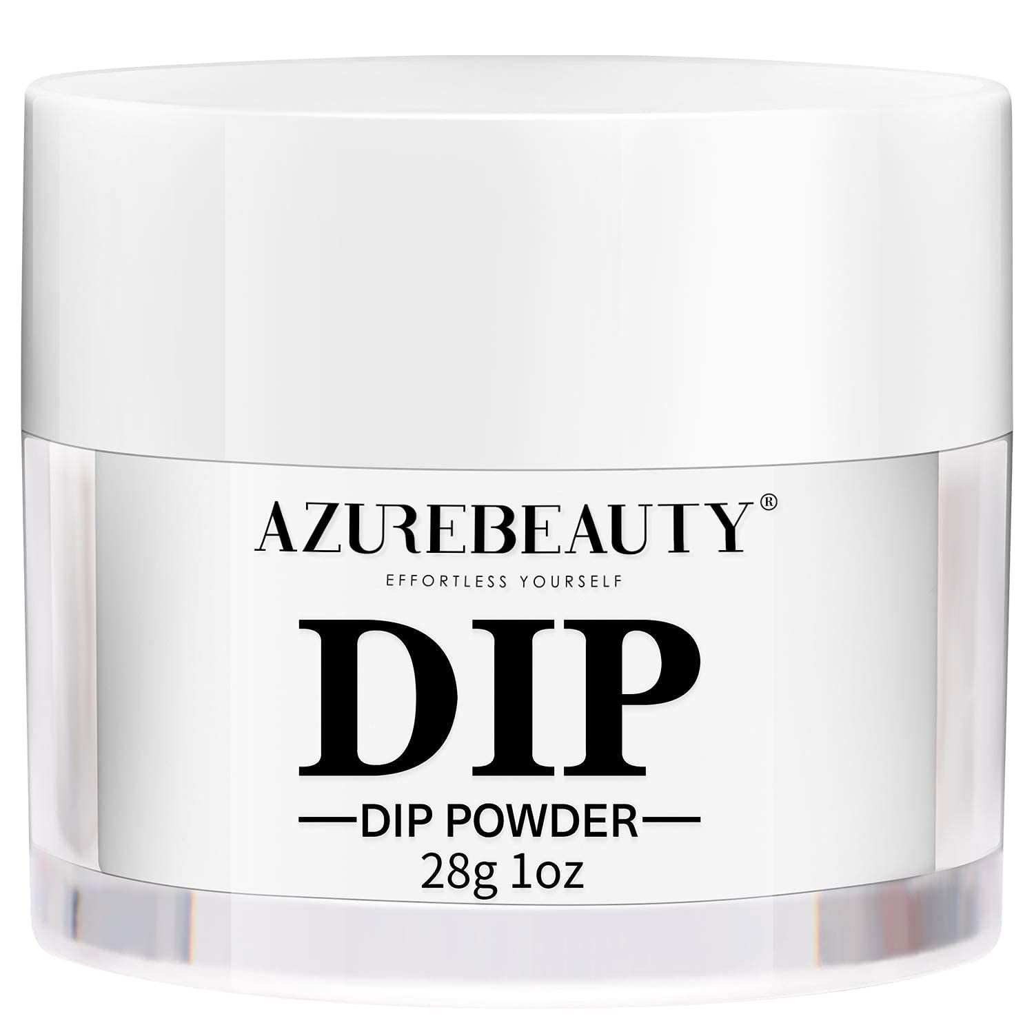 AZUREBEAUTY Clear Dip Powder for Nails, Essential Transparent Dipping Build Powder Crystal French Art Starter Manicure Beginner DIY Salon Home Gift, 1 Oz28g