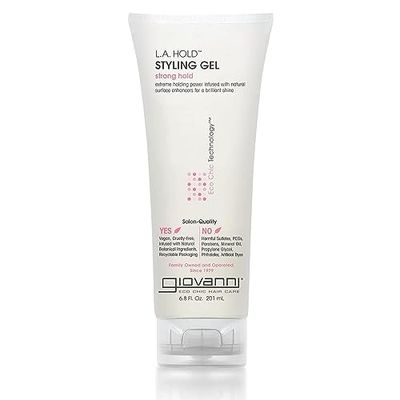 GIOVANNI L.A. Hold Styling Gel - Strong Hold, Hair Gel for Women and Men, Vegan, No Parabens or Phthalates, Infused with Natural Botanical Ingredients, Lightweight Hair Styling Gel - 6.8 oz (1 Pack)
