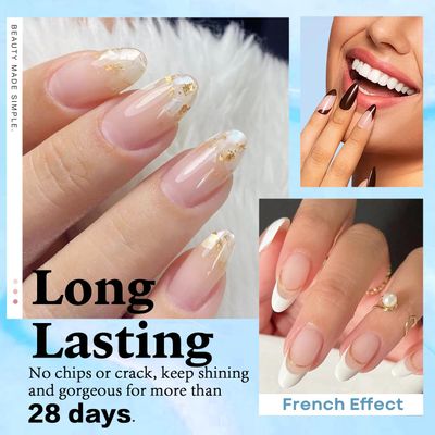 AZUREBEAUTY Clear Dip Powder for Nails, Essential Transparent Dipping Build Powder Crystal French Art Starter Manicure Beginner DIY Salon Home Gift, 1 Oz28g