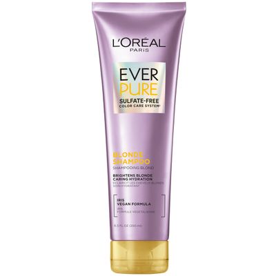 L&#39;Oreal Paris Blonde Sulfate Free Shampoo for Color-Treated Hair, Neutralizes Brass  Balances, EverPure, 8.5 Fl Oz (Packaging May Vary)