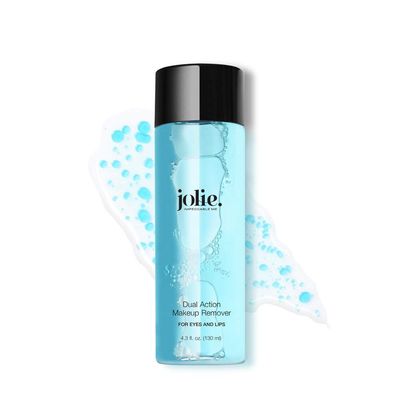 Jolie Dual Action Makeup Remover - Gentle Instant Rinse Off Solvent Eyes &amp; Lips 4.3 oz