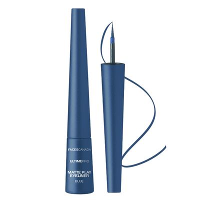 FACESCANADA Ultime Pro Matte Play Blue Eyeliner - Sapphire | 24HR Long Lasting Matte Finish | Quick Dry &amp; Precise Felt Tip | Waterproof &amp; Smudge Proof | 0.08 Fl Oz2.5ml