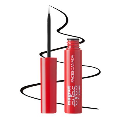 FACESCANADA Magneteyes Eyeliner - Black | Fine Tip for Precise Smooth Glide | Quick Drying | 24 HR Long Lasting | Waterproof &amp; Smudge Proof | 0.12 Fl Oz3.5ml