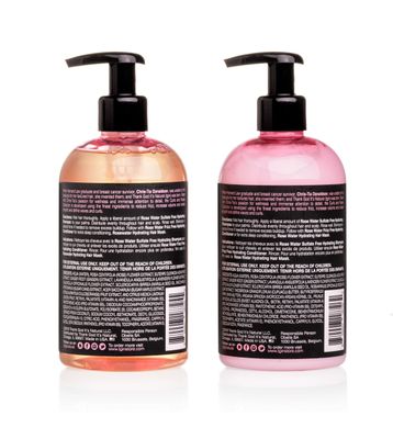 tgin Rose Water Shampoo  Conditioner Duo for Curly, Coily and Wavy Hair, Sulfate Free, with Rose Water, Acai Berries, Nourishes and Detangles Dry, Color Treated Hair, 13 oz