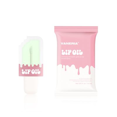 VANERIA Hydrating Lip Glow Oil,Non-sticky Lip Oil for Lip Care and Dry Lips,Clear Lip Oil Gloss,Moisturizing Hydrating and Nourishing,Long Lasting4.5ml0.15 Fl.Oz(Green Tea)