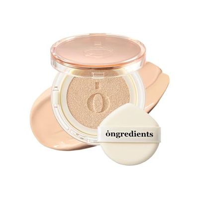 Skin Barrier Glow Cover Cushion, All-day Coverage, Glow Finish, Lightweight, Skincare-Like Texture, Non-cakey Makeup, Korean Cushion Foundation (#21C Pure, 0.15 oz)