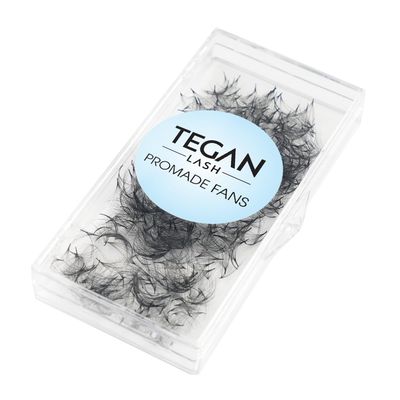 TEGAN LASH 500 Promade Fans Volume Eyelash Extensions, Handmade Loose False Eyelashes, From 3D - 16D, 0.030.050.07 Thickness, CCCD Curl, 9-15mm Length, Pestanas Pelo A Pelo (10D-0.05-C-10)