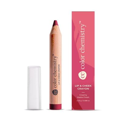 COLOR CHEMISTRY Lip And Cheek Crayon| Vegan, Ultra-Matte, Non-Drying, Pigmented &amp; Long-Stay | Mulit-Use Lip Crayon 2.49 G (Pack Of 1) Freesia LC05