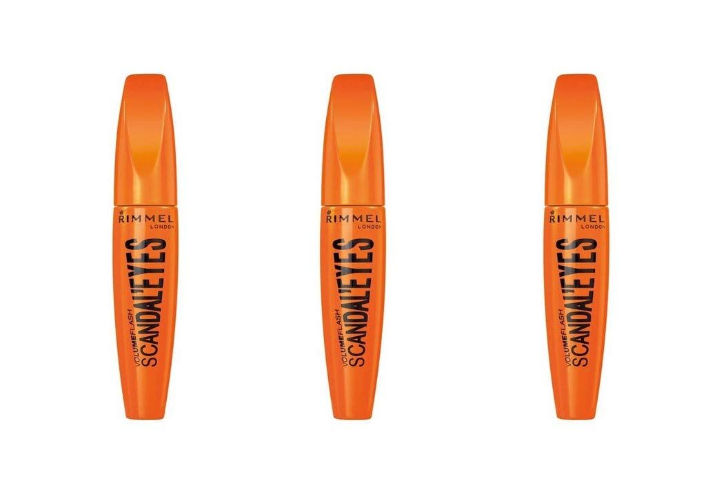 Rimmel London Volume Flash Scandal Eyes Mascara, Black 001 0.41 oz (Pack of 3)