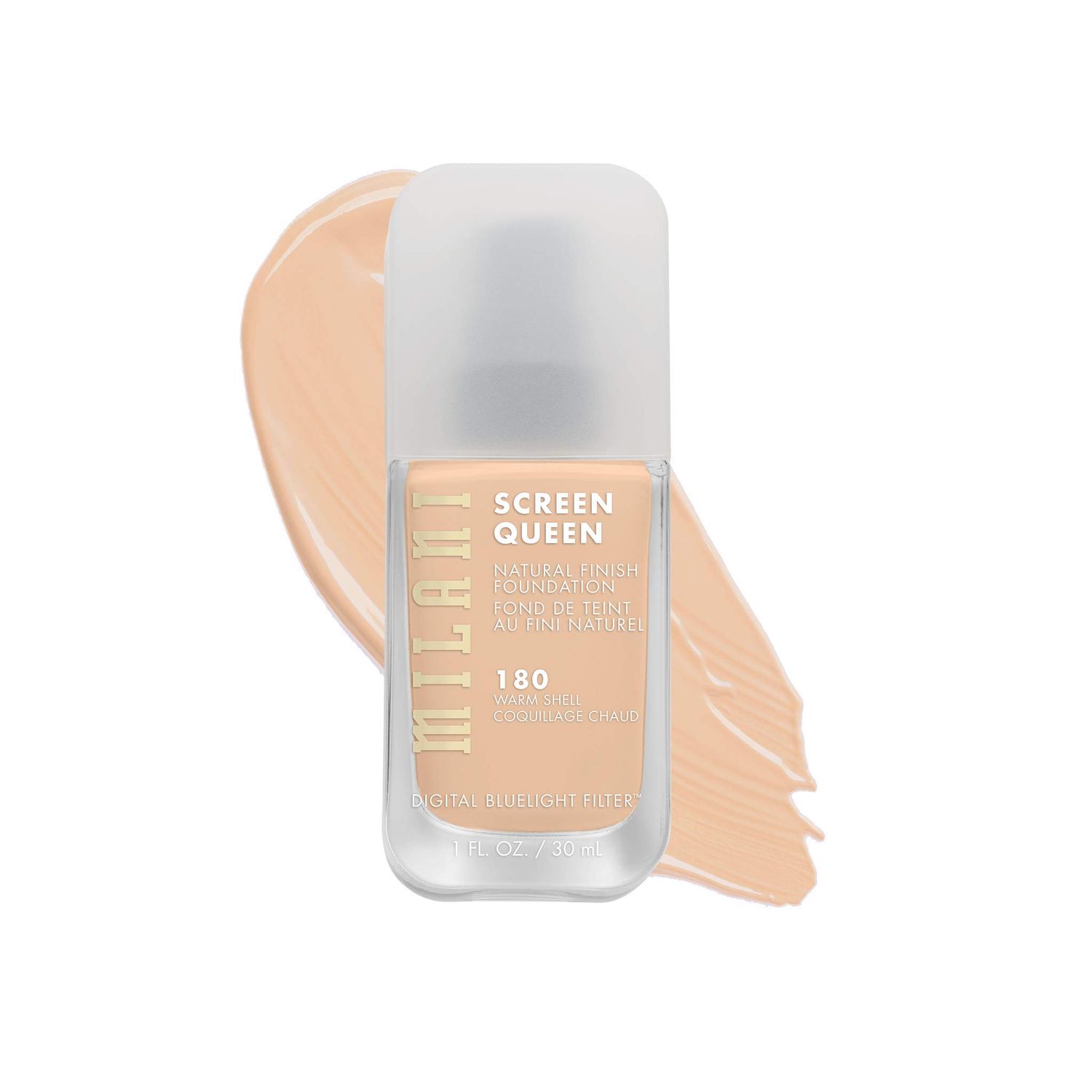 Milani Screen Queen Liquid Foundation Makeup - Cruelty Free Foundation With Digital Bluelight Filter Technology (Warm Shell)