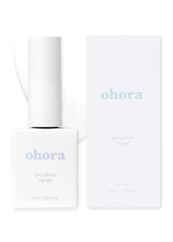 ohora Gel Nail Care (Pro Glossy Top Gel) - Corrects Nail Texture, Easy to Use &amp; Easy to Remove for Semi Cured Gel Nail Strip Application - Professional Salon-Quality for Healthy, Strong Nails