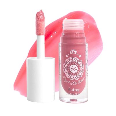 Honeybee Gardens Royal Lip Elixir, Flutter, Soft Pink Blush, Hydrating and Non-Sticky Liquid Lip Color, Vegan, Cruelty-Free Beauty