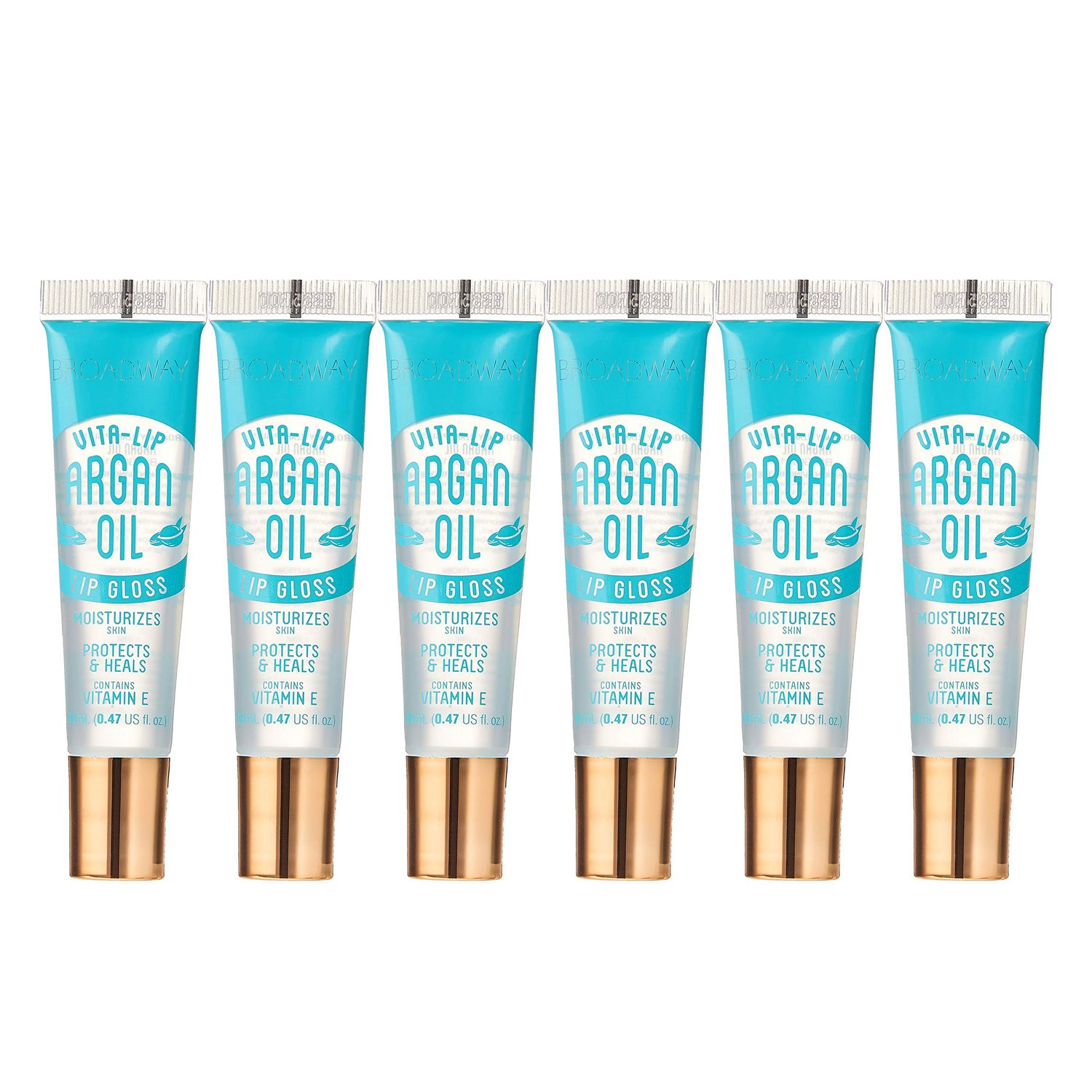 Broadway Vita-Lip Argan Oil Lip Gloss Pack of 6
