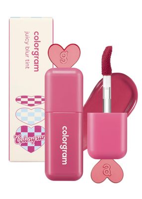 COLORGRAM Juicy Blur Tint 08 Cooling Strawberry | Daily Semi-Matte, Semi-Glossy, Long-Lasting Lip Stain, Moisturizing, Buildable &amp; Blendable, highly Pigmented (0.12 Fl. Oz.)