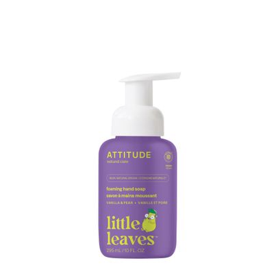 ATTITUDE Foaming Hand Soap for Kids, EWG Verified, Dermatologically Tested, Plant- and Mineral-Based Ingredients, Vegan, Vanilla &amp; Pear, 10 Fl Oz