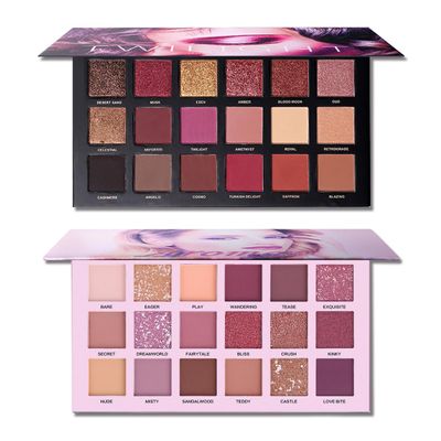 CHARMCODE 2Pcs Twilight Dusk  Aromas Nude Eyeshadow Palette Makeup Set, Matte Shimmer Glitter Pressed Pearl All Highly Pigmented Blending Powder, Natural Velvet Texture Eye Shadow Kit