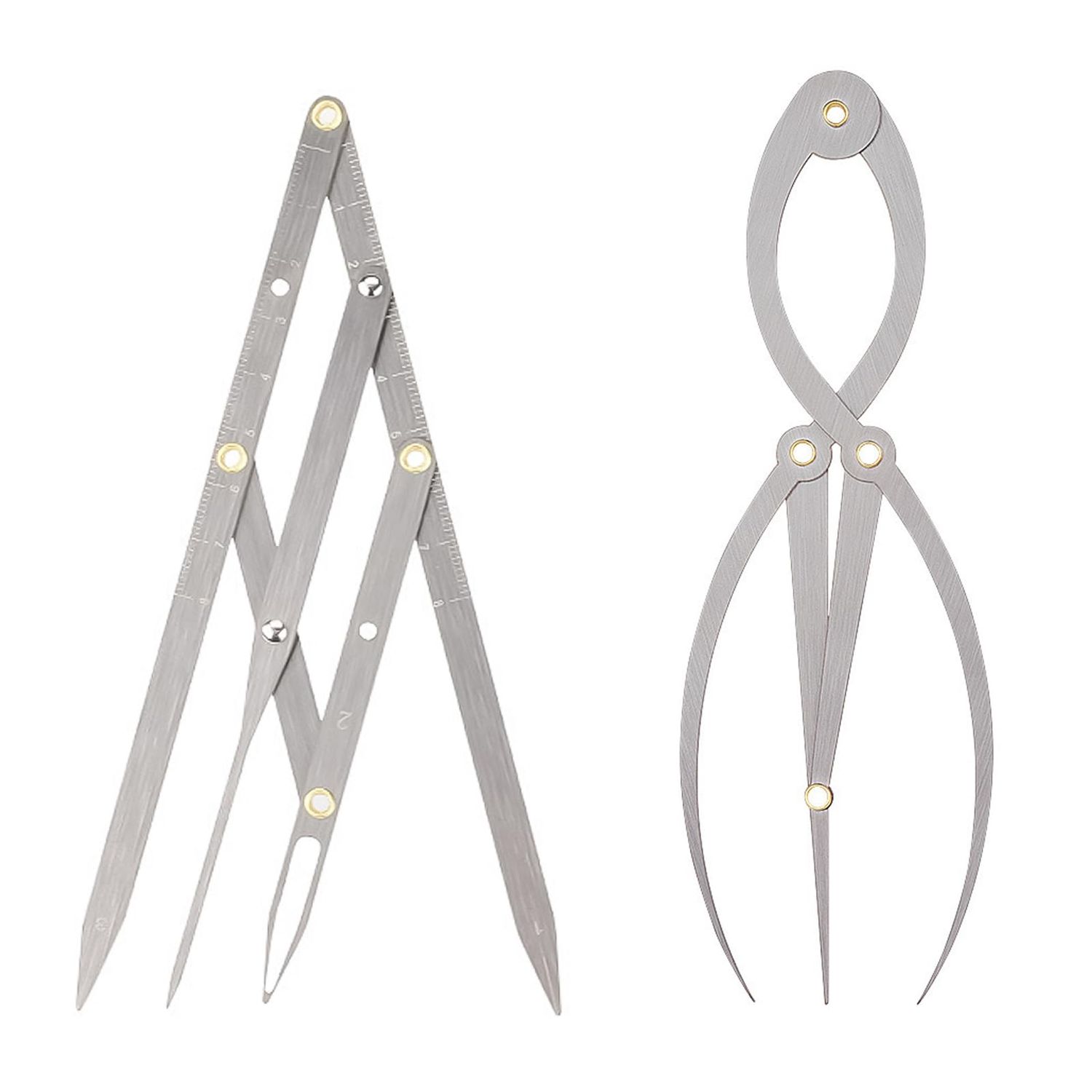 2 Pcs Golden Ratio Caliper, Eyebrow Mapping Brow Tool for Eyebrows Shaping Tattoo Makeup, 11.618 Measure Tool &amp; 3-Point Positioning Ruler