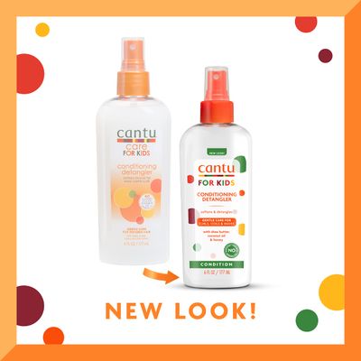 Cantu Care for Kids Paraben &amp; Sulfate-Free Conditioning Detangler with Shea Butter, 6 fl oz (Pack of 3) (Packaging May Vary)