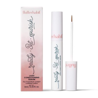 FlutterHabit Ready, Set, Nourish Lash Conditioning Serum - Lash Conditioner For Thicker &amp; Fuller Lashes - Eyelash Serum for Women - Peptide Formula Lash Serum for Fuller Lashes - 3ML