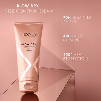 Nexxus Smooth &amp; Full Blow Dry Balm Weightless Style Frizz Control, Volume &amp; Heat Protect Styling Cream for Smooth &amp; Full Hair 6 oz