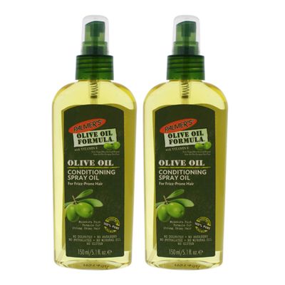 Palmer&#39;s Olive Oil Formula Hair Conditioning and Scalp Oil Spray, Hydration and Shine Therapy for Dry or Damaged Hair, Promotes Scalp Health, 5.1 Oz (Pack of 2)