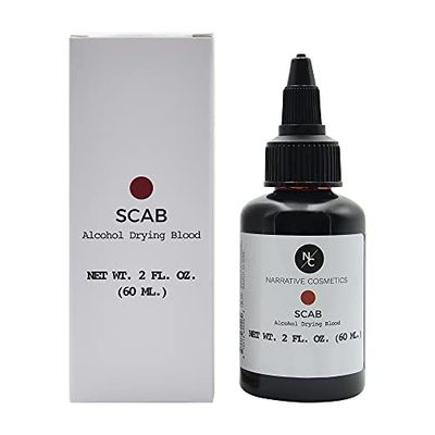 Narrative Cosmetics Alcohol Drying Blood, Ultra-Realistic Fake Liquid Blood, SFX Makeup for the Stage, Film, Halloween, and Cosplay - Scab 2oz