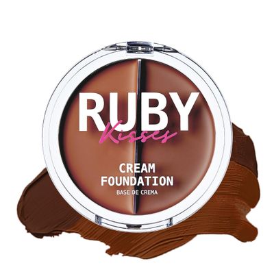 Ruby Kisses 3D Face Creator Cream Foundation &amp; Concealer, 12 Hours Long Lasting, Medium to Full Coverage, Non-Greasy, Ideal for Makeup &amp; Contour Palette (Level 15)