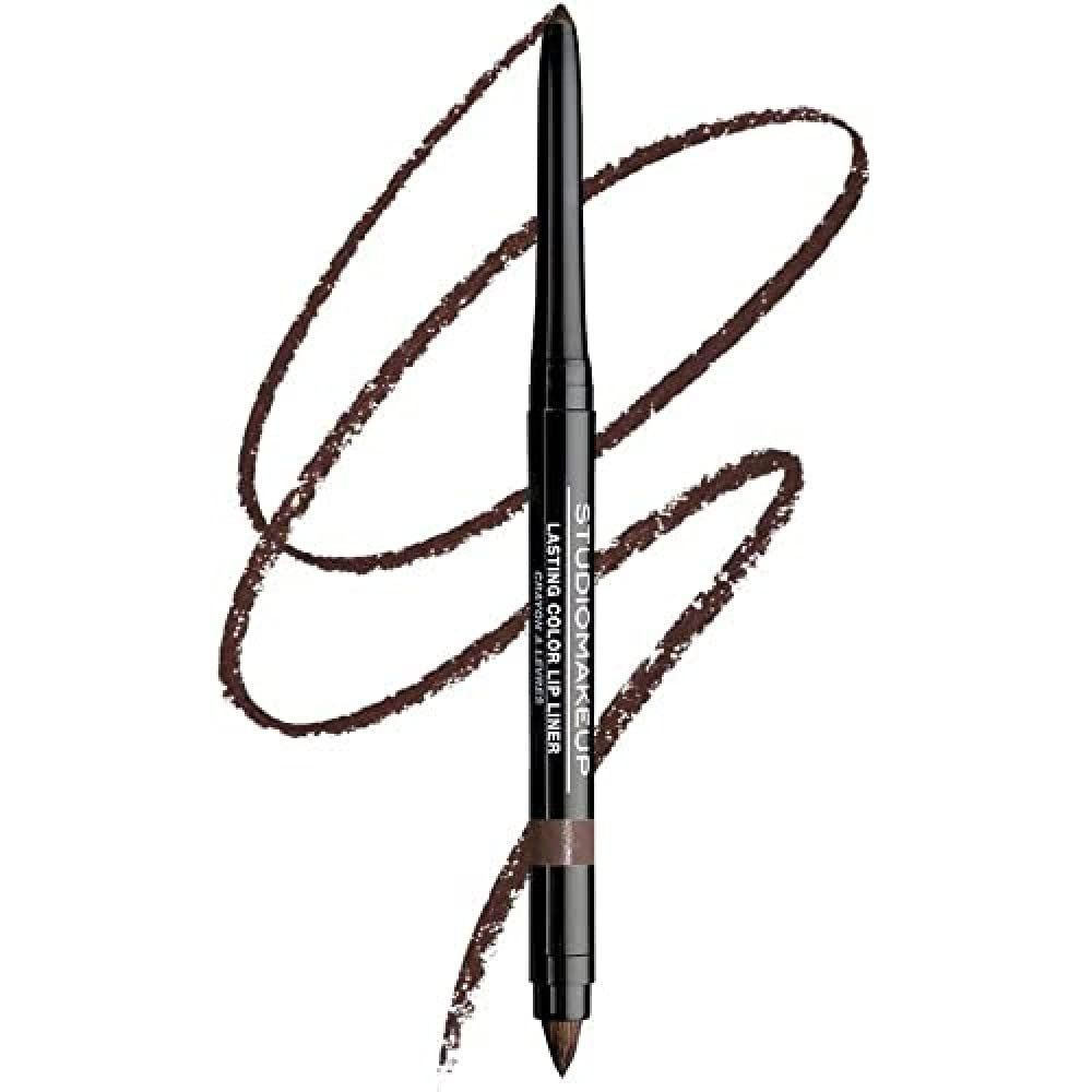 Peachy Nude Lip Liner Set w Lip Brush &amp; Sharpener - Long-Lasting Natural Lip - Waterproof Lip Pencil Set w Tapered Lip Liner Brush - Gliding Lip Liner Pencil to Prevent Lipstick Color Bleeding