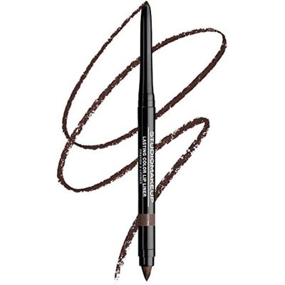 Peachy Nude Lip Liner Set w Lip Brush &amp; Sharpener - Long-Lasting Natural Lip - Waterproof Lip Pencil Set w Tapered Lip Liner Brush - Gliding Lip Liner Pencil to Prevent Lipstick Color Bleeding