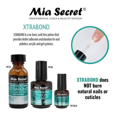 Mia Secret XTRABOND No-Burn Acid-free Primer 12 oz. for Acrylic and UV Gels