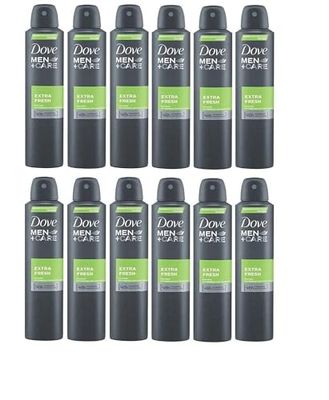 DOVE MEN  CARE Extra Fresh Antiperspirant Deodorant 48h Spray 150 ml  5 fl oz, 61.2 Fl Oz (Pack of 12)