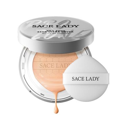 SACE LADY Oil Control BB Cushion Foundation, Full Coverage Long Lasting Ultra Matte BB Foundation Makeup Covers Face Blemishes Evens Skin Tone Face Cosmetics, 0.42Oz (#04, 0.42Oz)