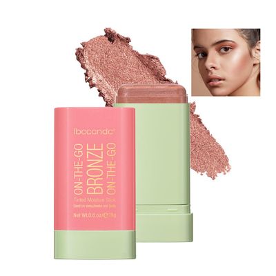 Aaiffey Cream Contour Stick,Bronzer Contouring Stick Facial Cream Highlight Contour Shaping Face Bronzer Makeup Blendable,Long Lasting,01-Warm Glow