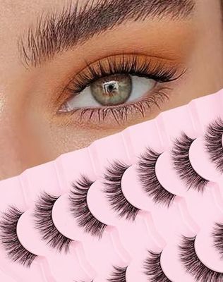 Natural Lashes Mink Natural Eyelashes False Eyelashes Natural Look False Lashes Wispy Eye Lashes Cat Eyelashes Fake Lashes KD01