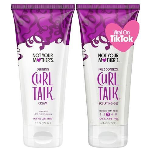Not Your Mother&#39;s Curl Talk Frizz Control Sculpting Gel &amp; Defining Cream (2-Pack) - 6 fl oz - Formulated with Rice Curl Complex - All Curl Types