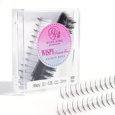 ROSE GIRL Ultra Wispy Lashes Volume Fan-Individual Lashes Fake Eyelashes Extension-Lashes Natural Look-Handmade Kit-5D7D9D-C CC D Curl Thickness 0.050.07mm-916mm Length(5D-0.07-CC-15mm)