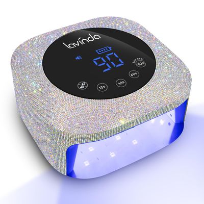 Lavinda UV LED Nail Lamp, 54W Rechargeable Cordless Nail Lamp Nail Dryer Gel Polish UV Nail Light with 4 Timer Setting, Professional Quick Dry Curing Lamp with Display Auto Sensor for Salon &amp; Home